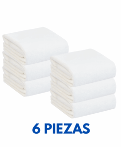 Toallas de Manos 40cm x 70cm con 170 gramos Marca Cottonella (Paquete 6 Piezas)