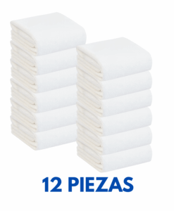 Toallas de Manos 40cm x 70cm con 170 gramos Marca Cottonella (Paquete 12 Piezas)