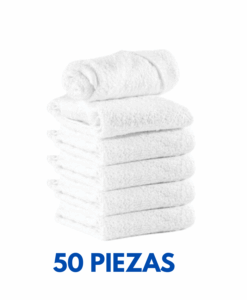 Toallas faciales 30cm x 30cm con 50 gramos  Marca Cottonella (Paquete 50 piezas)