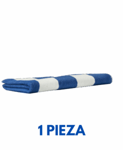 Toalla de playa listada azul con blanco 170 X 90 700 grms Marca La josefina