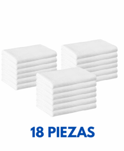 Toalla de Manos Blanca 70cm x 40cm 165 grms Marca La Josefina (18 Piezas)