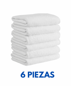 Toalla Baño Hotelera 1.30x70 410 gramos Marca Cottonella (Paquete 6 Piezas)