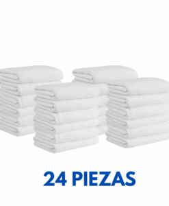 Toallas de Baño completo hotelera 1.30cm x 70cm con 410 gramos Marca Cottonella (Paquete de 24 Piezas)