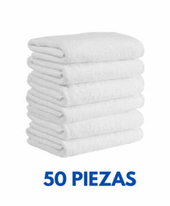 Toallas de Baño completo hotelera 1.30cm x 70cm con 410 gramos Marca Cottonella (Paquete de 50 Piezas)