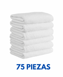 Toallas de Baño completo hotelera 1.30cm x 70cm con 410 gramos Marca Cottonella (Paquete de 75 Piezas)
