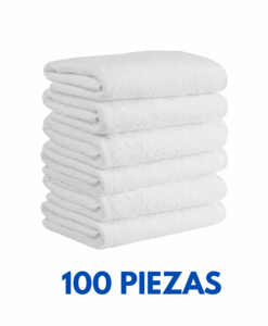 Toallas de Baño completo hotelera 1.30cm x 70cm con 410 gramos Marca Cottonella (Paquete de 100 Piezas)
