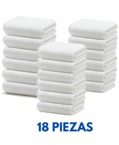 Toalla facial 30x30 de 42 grms marca la Josefina (18 Piezas)
