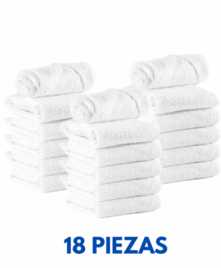Toalla Facial 30X30 50 gramos Marca Cottonella (18 Piezas)