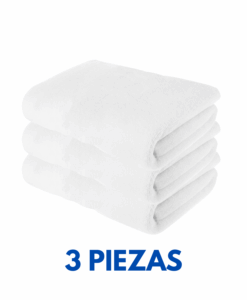 Toallas de Baño Completo ligera 1.40cm x 70com con 470 gramos Marca Cottonella (Paquete 3 Piezas)